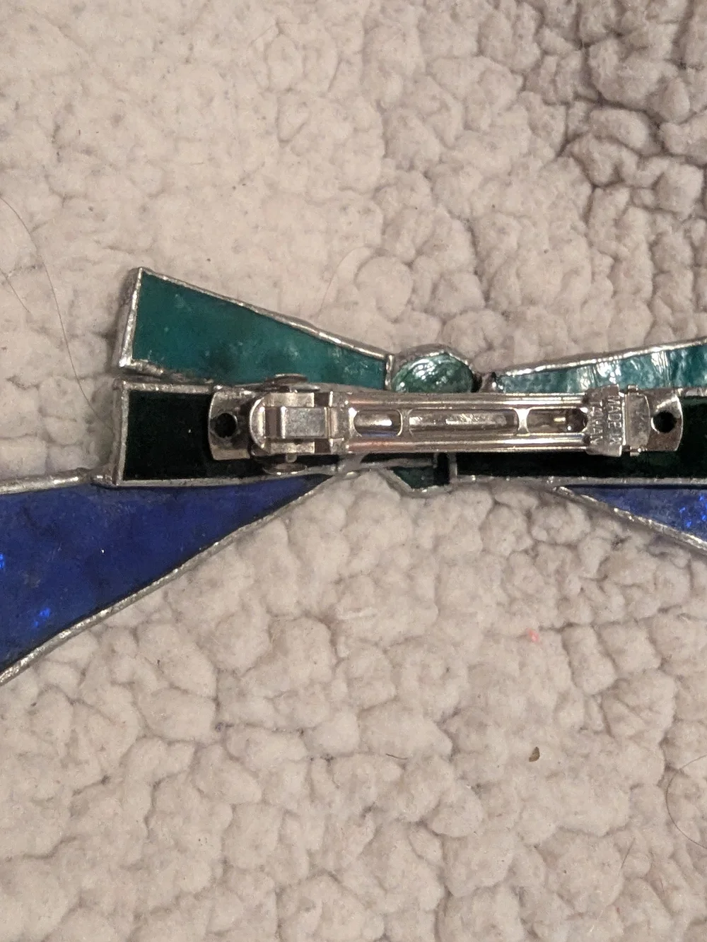 Handcrafted Set Of Two Stained Glass Bow Barrette - Pink & Green Options